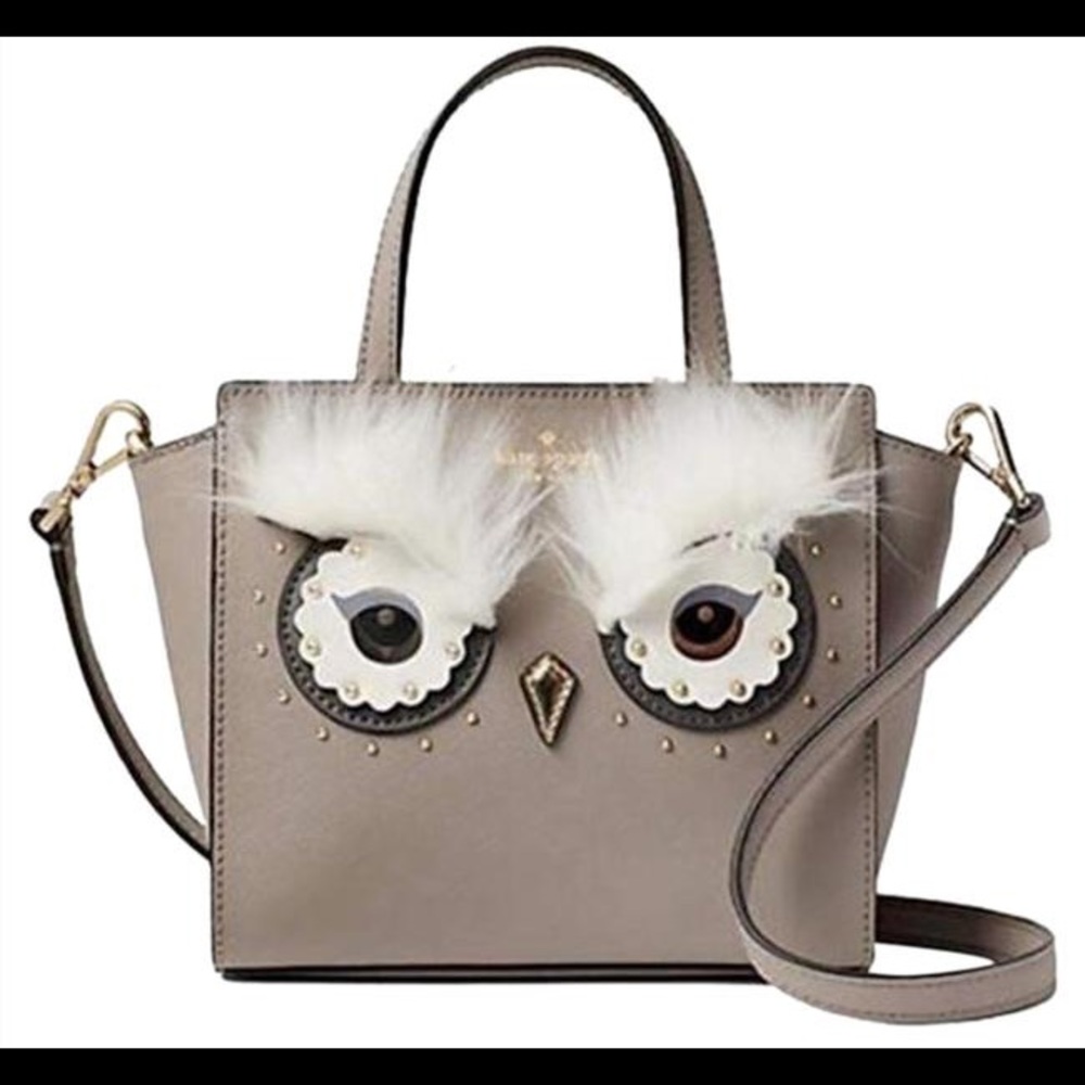 Kate spade mini grey owl purse